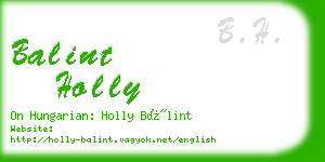 balint holly business card